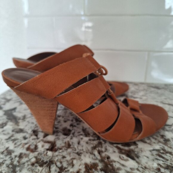 ARRICCI Brown  Leather Lace-Up heel sandals size 6B - Picture 2 of 9